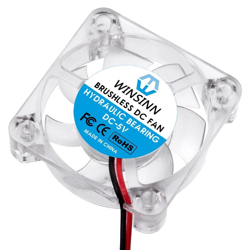 WINSINN 40mm RGB Fan 5V, LED Colorful 3D Printer Micro 5 Volt Fans 4010 Hydraulic Bearing, Brushless Cooling 40mmx10mm 2PIN (Pack of 4Pcs) - Image 4